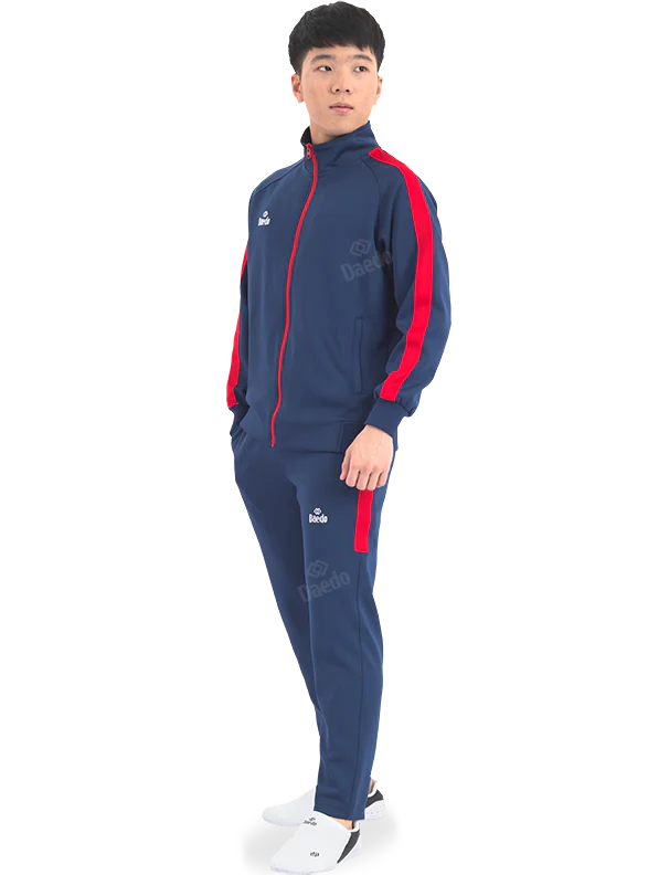SLIM FIT TRACKSUITE BLUE/RED