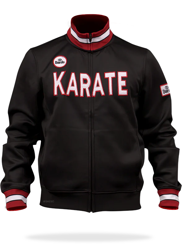 WKF SLIM JACKET "KARATE" BLACK